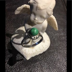 Antique silver 835 engraved turquoise ring💍💍💍